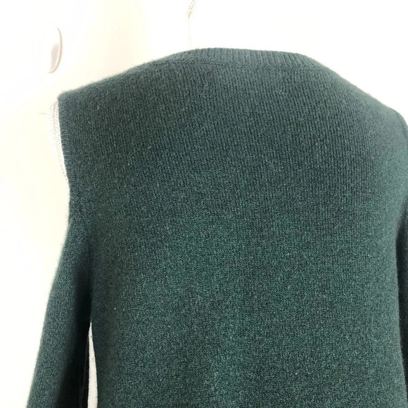 LOFT Green Cold Shoulder Bell Sleeve Sweater - Picture 6 of 8